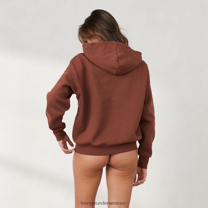 365 Oversized Hoodie Apparel Lounge Women Chocolate 240R48868
