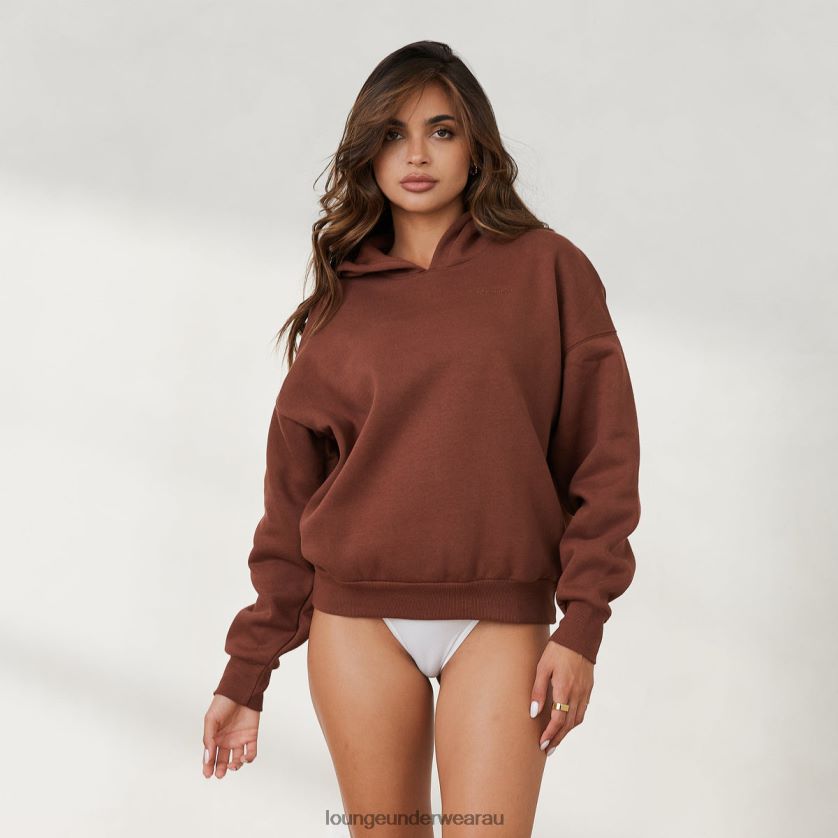 365 Oversized Hoodie Apparel Lounge Women Chocolate 240R48868
