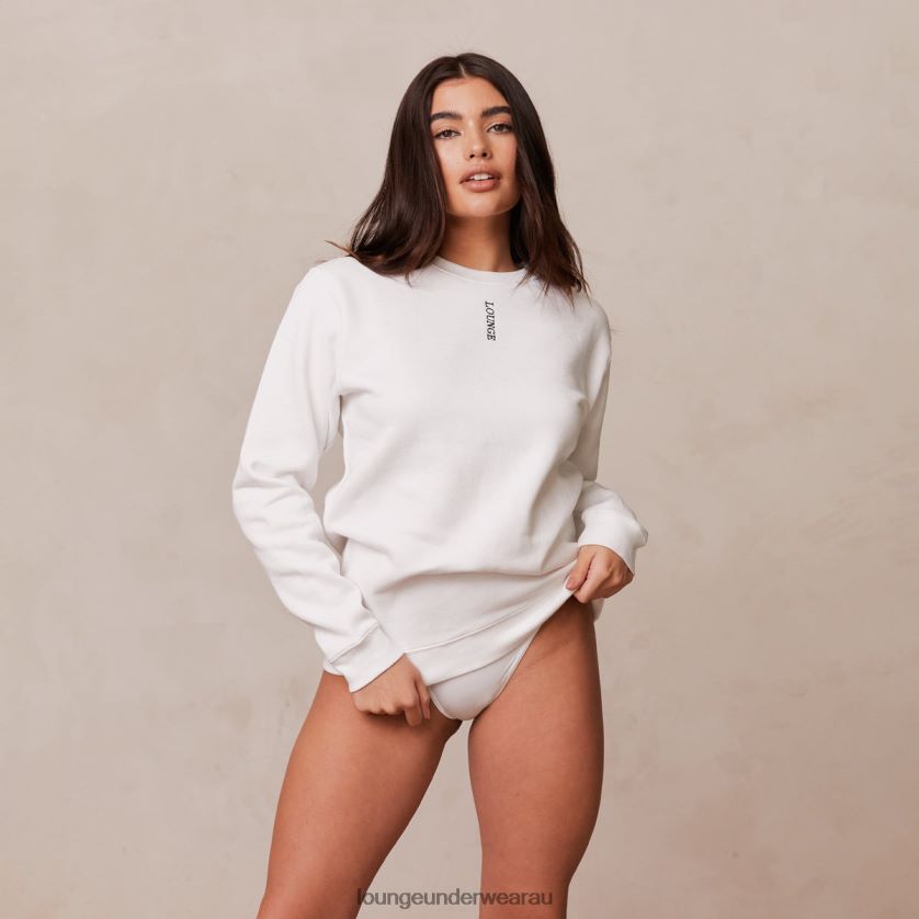 Crew Neck Jumper Apparel Lounge Women White 240R48865