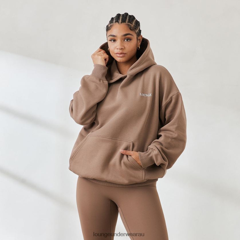 Essential Oversized Hoodie Apparel Lounge Women Coffee 240R48878