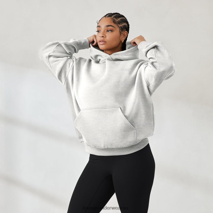 Essential Oversized Hoodie Apparel Lounge Women Frost Melange 240R48879
