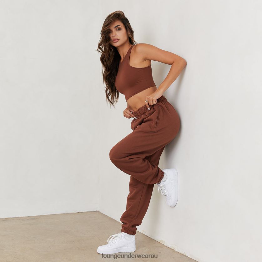 365 Oversized Joggers Apparel Lounge Women Chocolate 240R48904