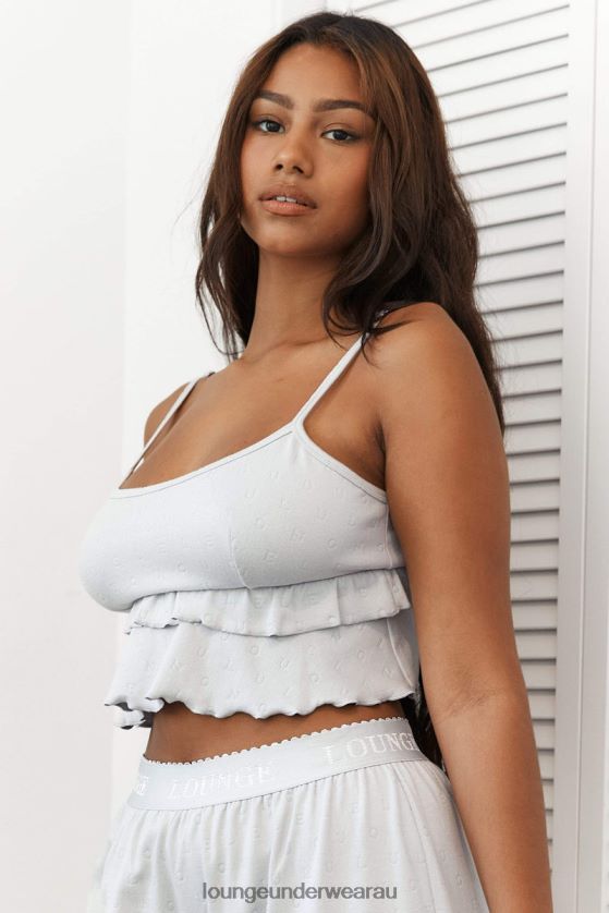Frill Pajama Cami Top Apparel Lounge Women Frost 240R48920