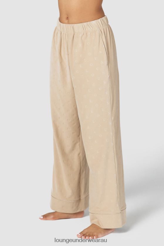 Luxury Embossed Pajama Trousers Apparel Lounge Women Mink 240R48959