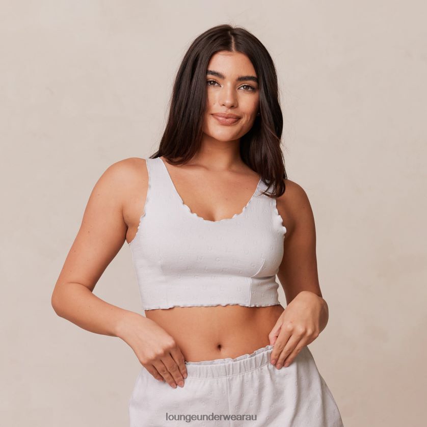 Ruffle Pajama Cami Top Apparel Lounge Women Frost 240R48922