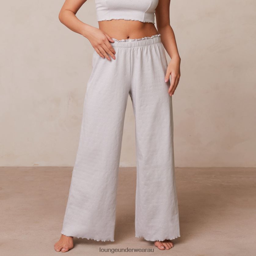 Ruffle Pajama Trousers Apparel Lounge Women Frost 240R48943