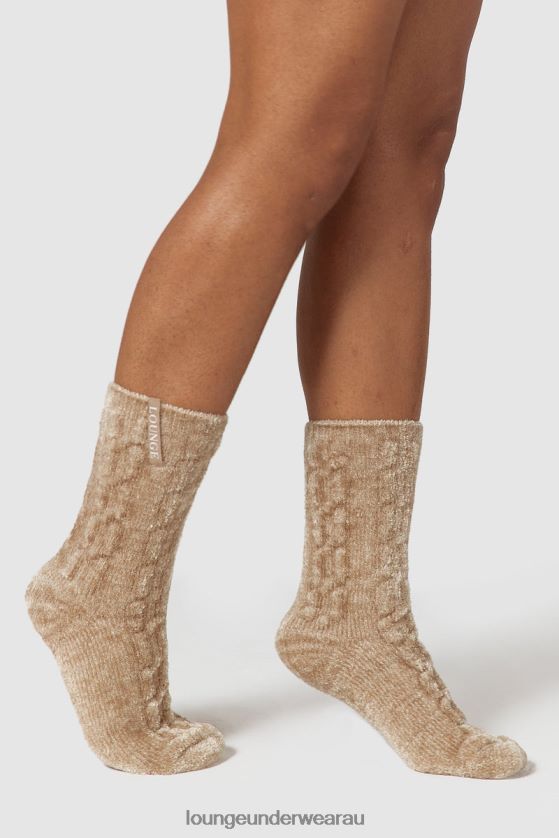 Chenille Knitted Socks Apparel Lounge Women Mink 240R48954