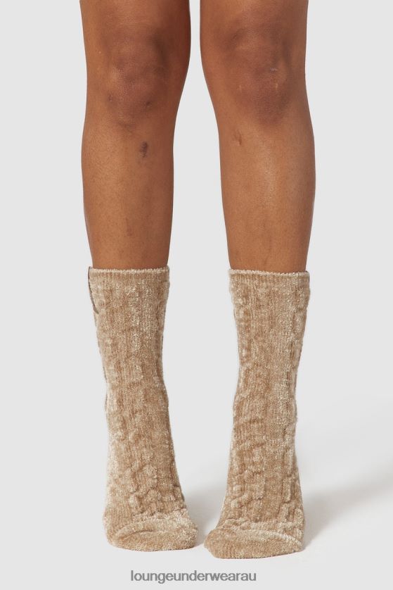 Chenille Knitted Socks Apparel Lounge Women Mink 240R48954