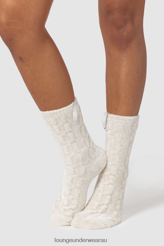 Chenille Knitted Socks Apparel Lounge Women Pearl 240R48950
