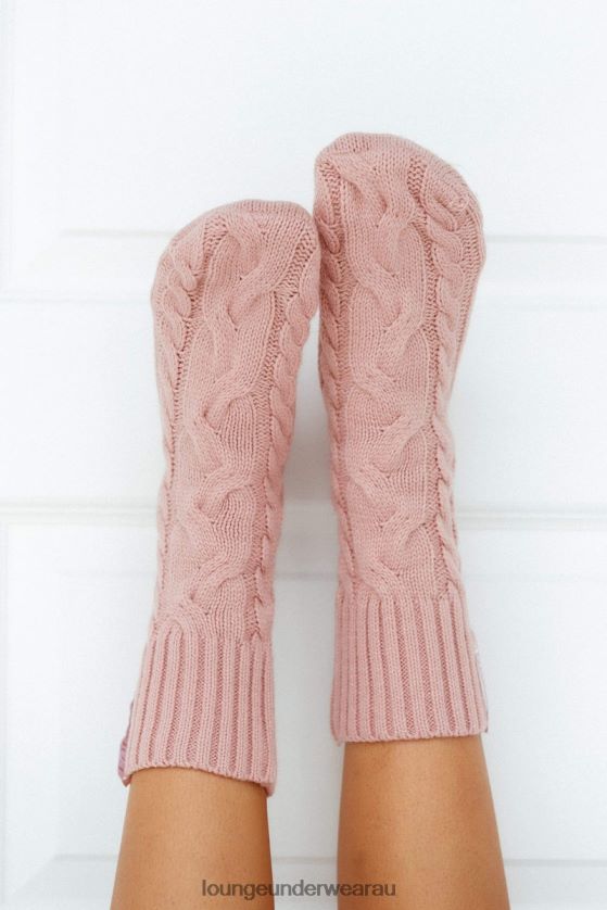 Cosy Knitted Socks Apparel Lounge Women Pink 240R48938