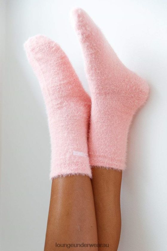 Embroidered Toastie Socks Apparel Lounge Women Pink 240R48927