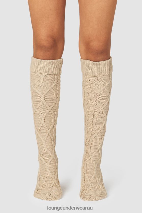 Knee-High Cosy Knitted Socks Apparel Lounge Women Mink 240R48940