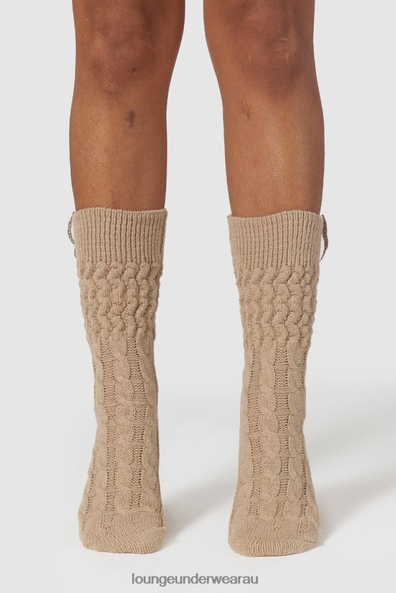Snug Knitted Socks Apparel Lounge Women Mink 240R48953