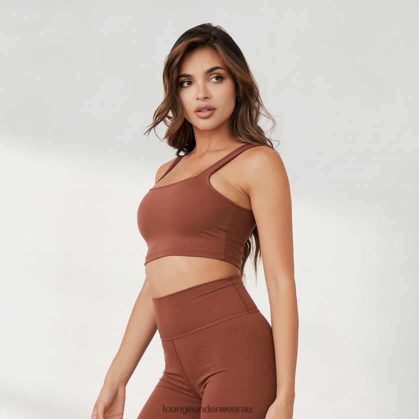 365 Second Skin Tank Top Apparel Lounge Women Chocolate 240R48857