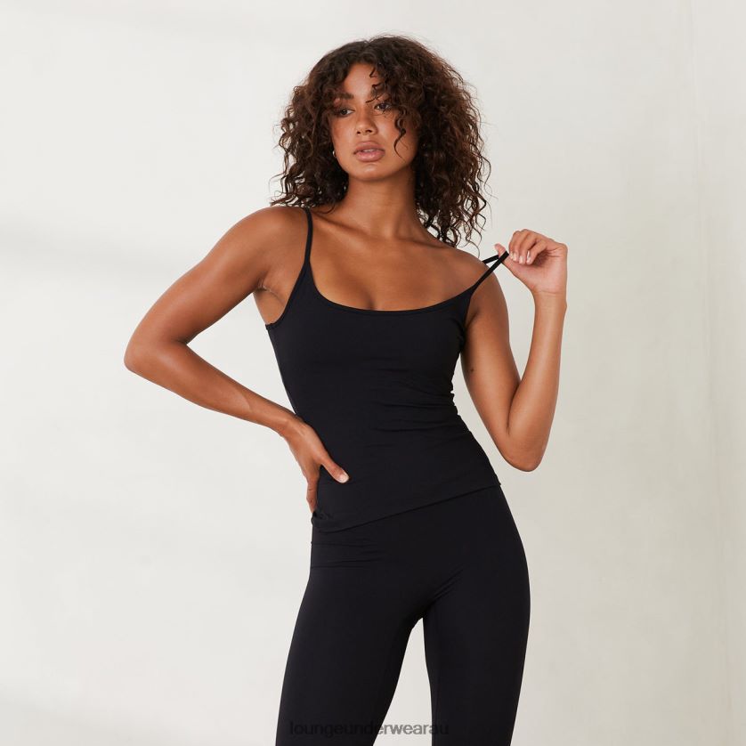 Essential Cami Top Apparel Lounge Women Black 240R48824