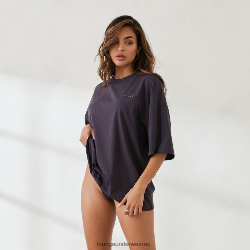 Essential Oversized T-Shirt Apparel Lounge Women Smoked Blue 240R48847