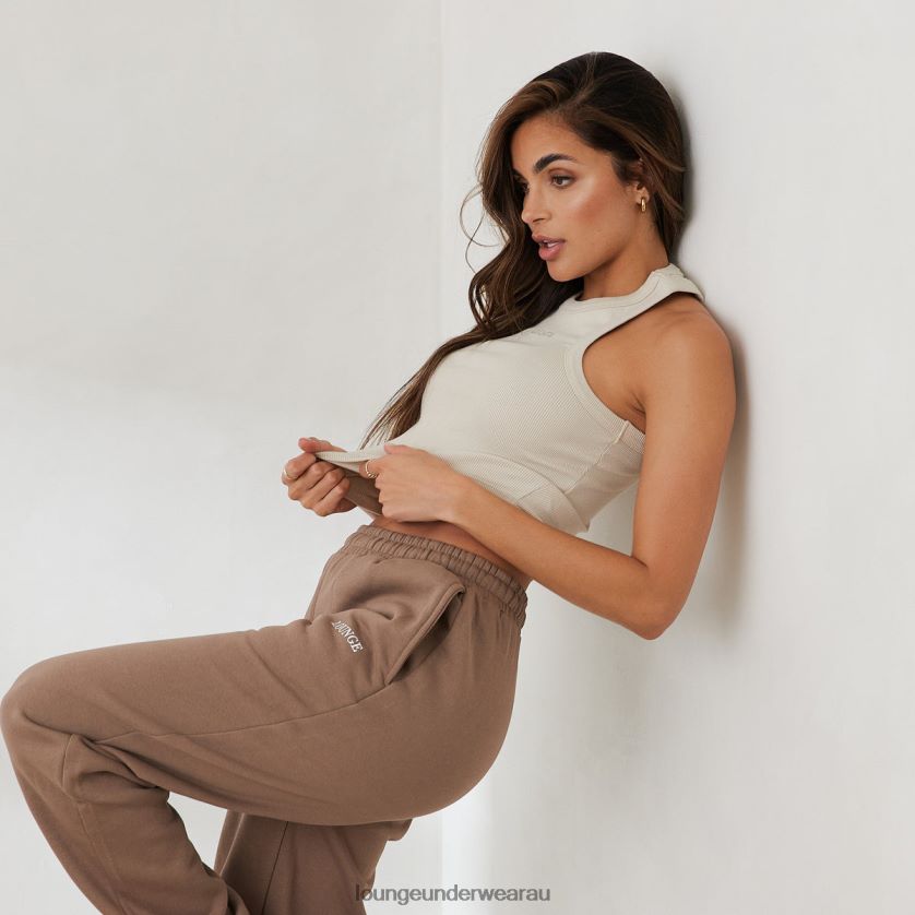 Essential Ribbed Racerback Top Apparel Lounge Women Cream 240R48837