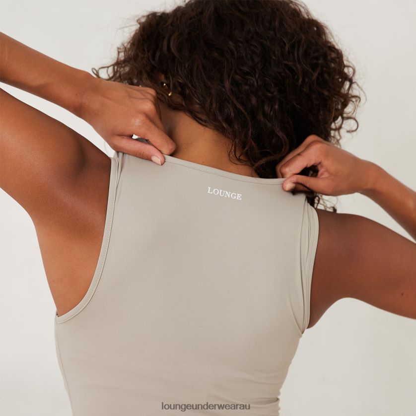 Essential Tank Top Apparel Lounge Women Oat 240R48827