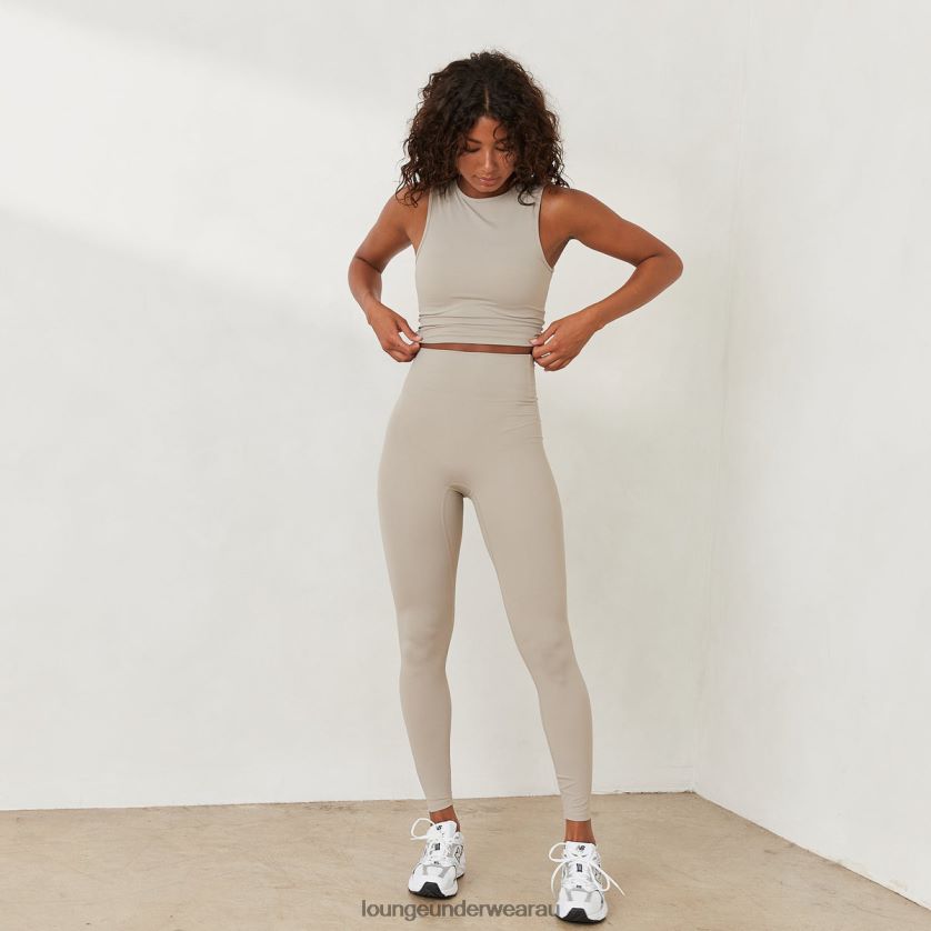 Essential Tank Top Apparel Lounge Women Oat 240R48827