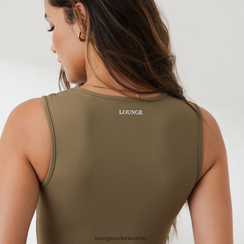 Essential Tank Top Apparel Lounge Women Olive 240R48828