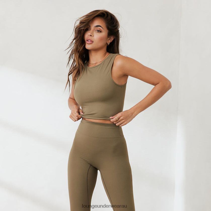 Essential Tank Top Apparel Lounge Women Olive 240R48828