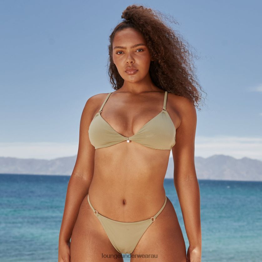 Essential Bikini Top Swimwear Lounge Women Olive 240R481003