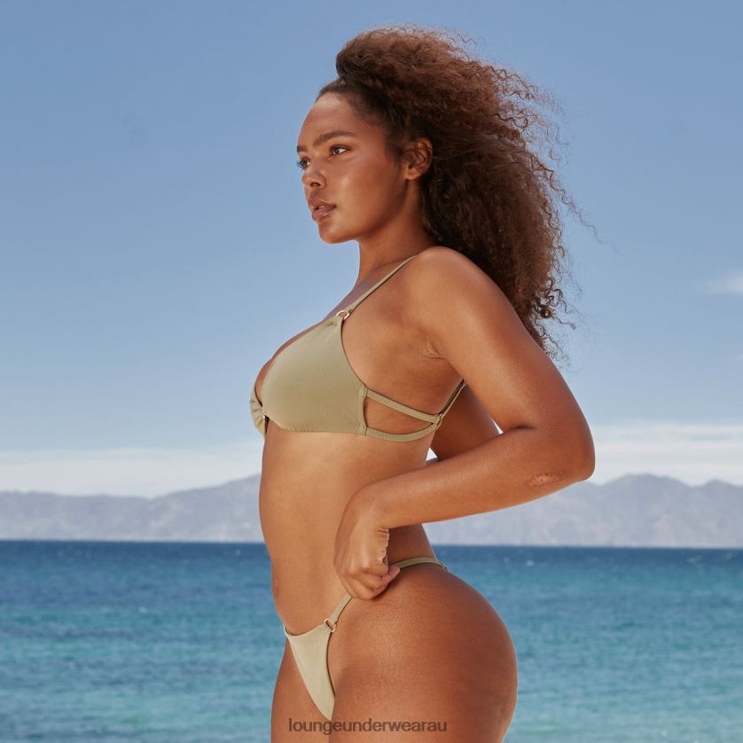 Essential Bikini Top Swimwear Lounge Women Olive 240R481003