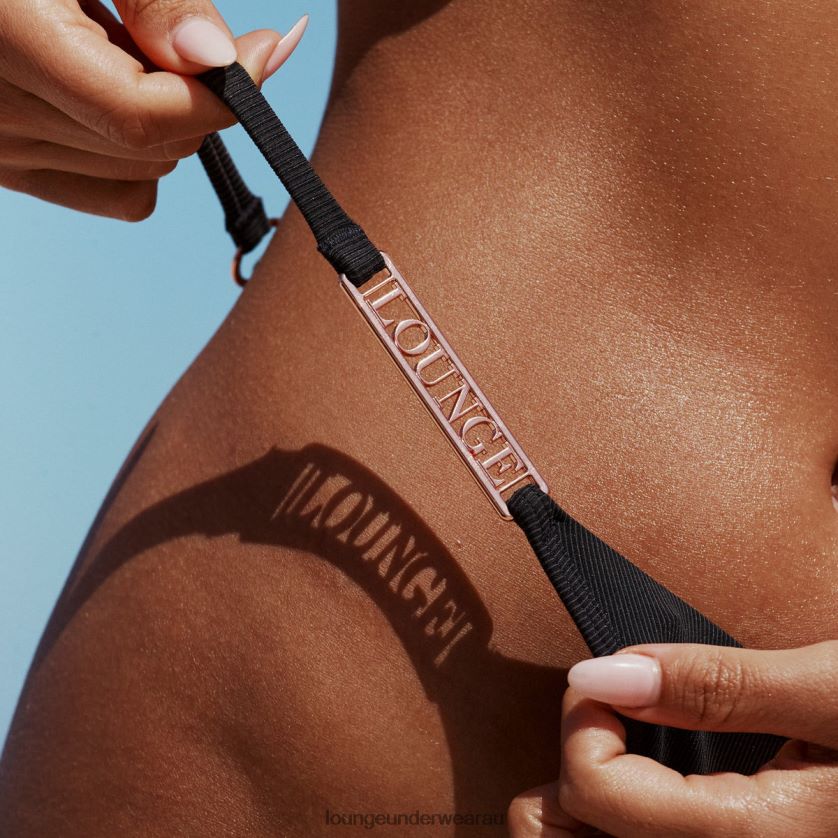 Signature Bikini Thong Swimwear Lounge Women Black 240R481015