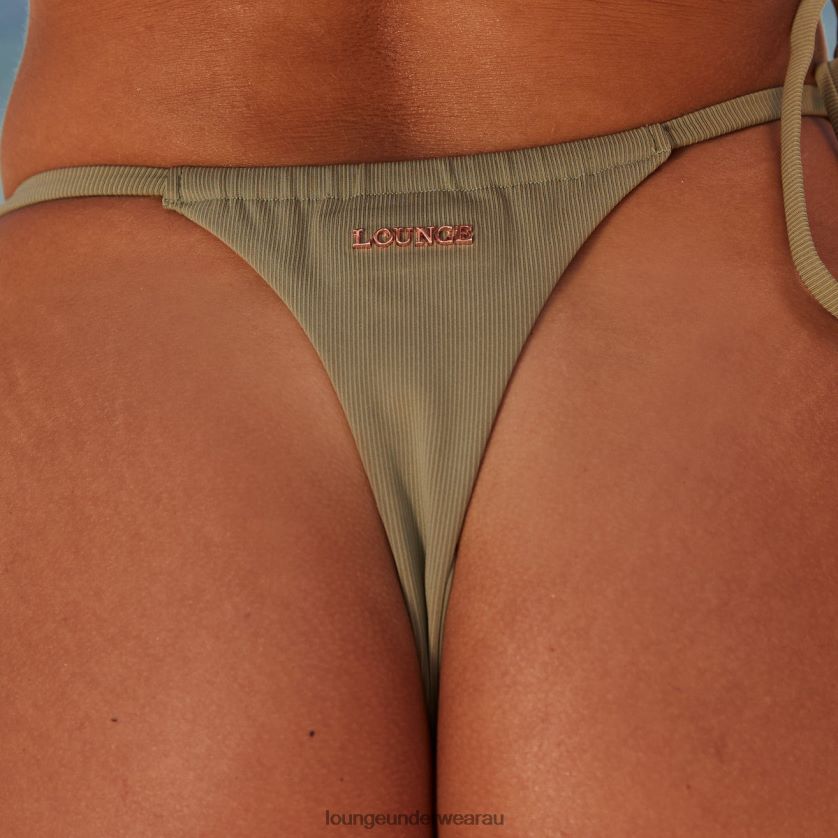 Tan Luxe Bikini Thong Swimwear Lounge Women Olive 240R481021