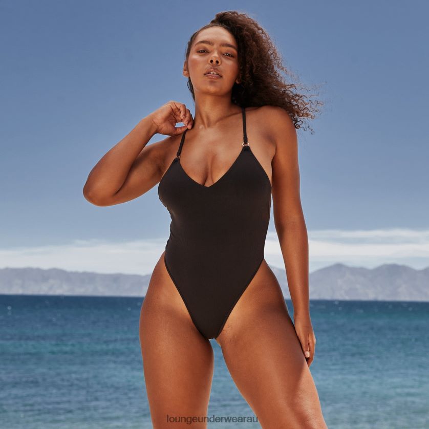 Statement One Piece Swimsuit Swimwear Lounge Women Black 240R481029