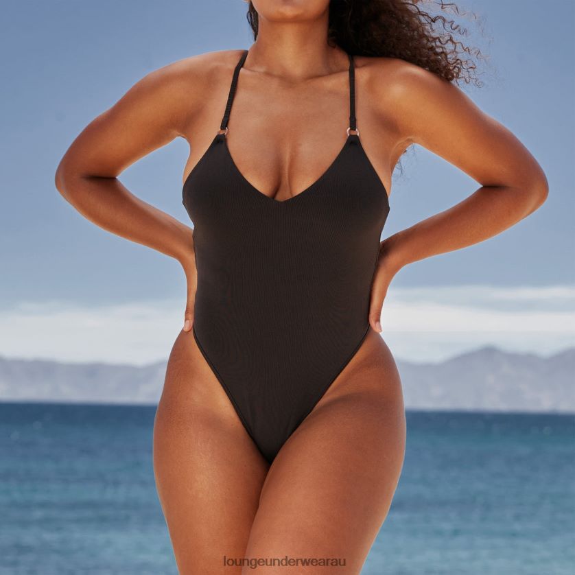 Statement One Piece Swimsuit Swimwear Lounge Women Black 240R481029