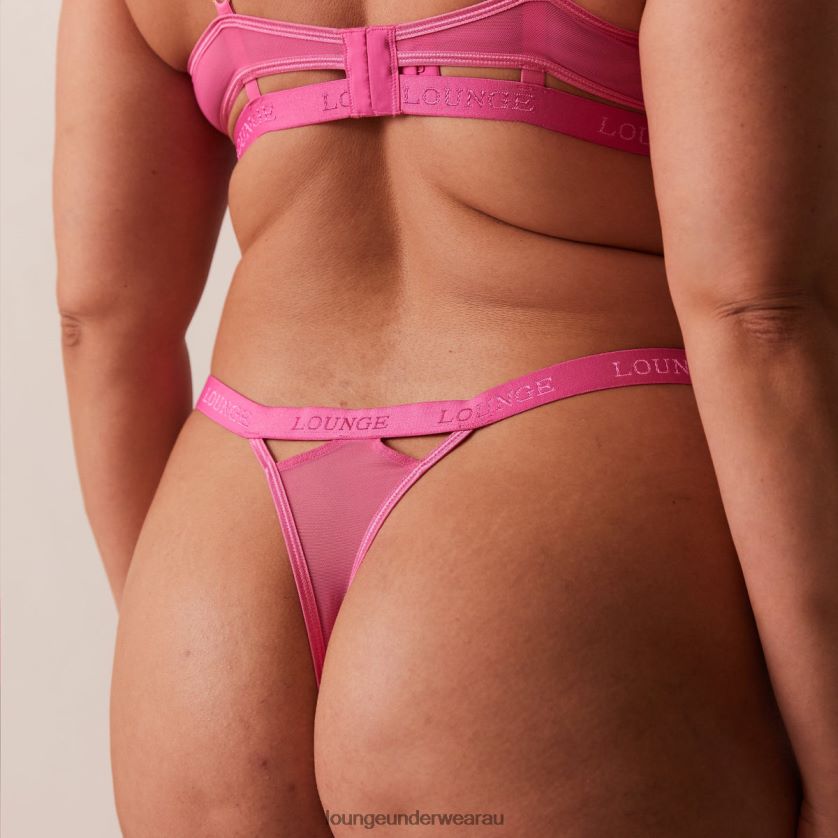 Grace Bra & Thong Set Underwear Lounge Women Hot Pink 240R4858