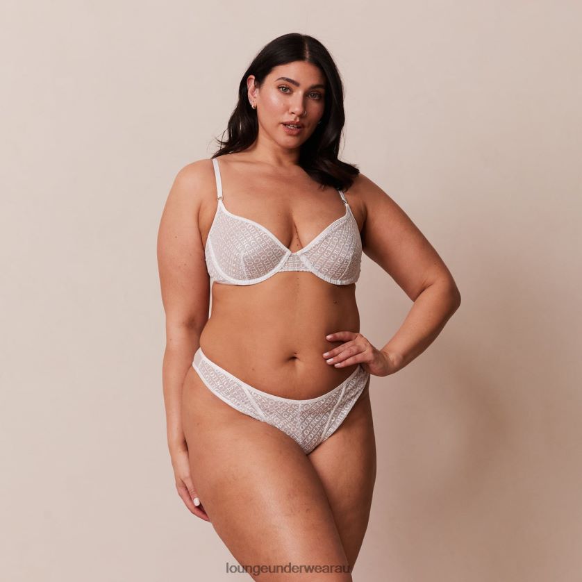 Icon Balcony Bra & Thong Set Underwear Lounge Women White 240R48170