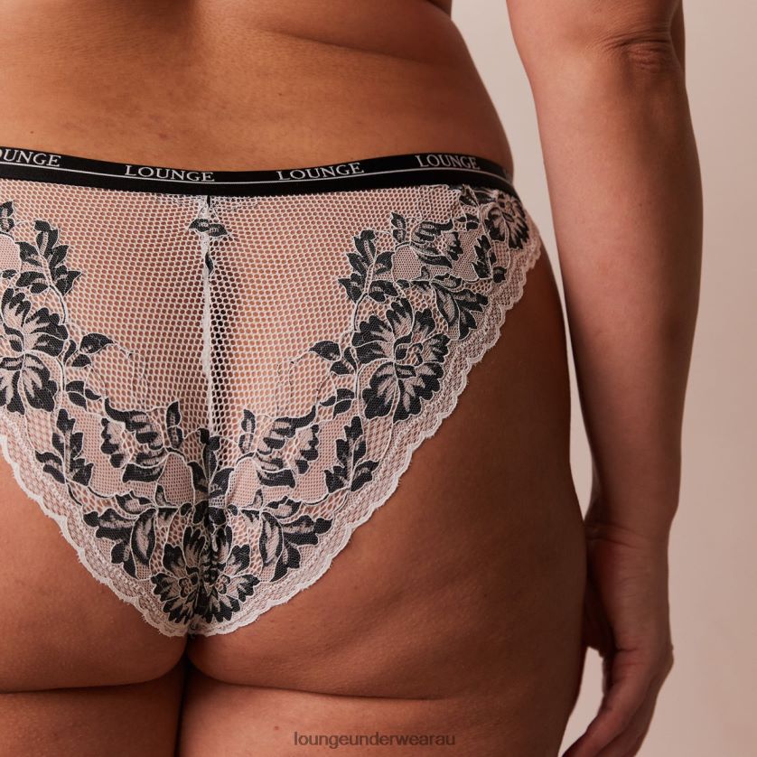 Luxe Balcony Bra & Thong/Briefs Set Underwear Lounge Women Black 240R484