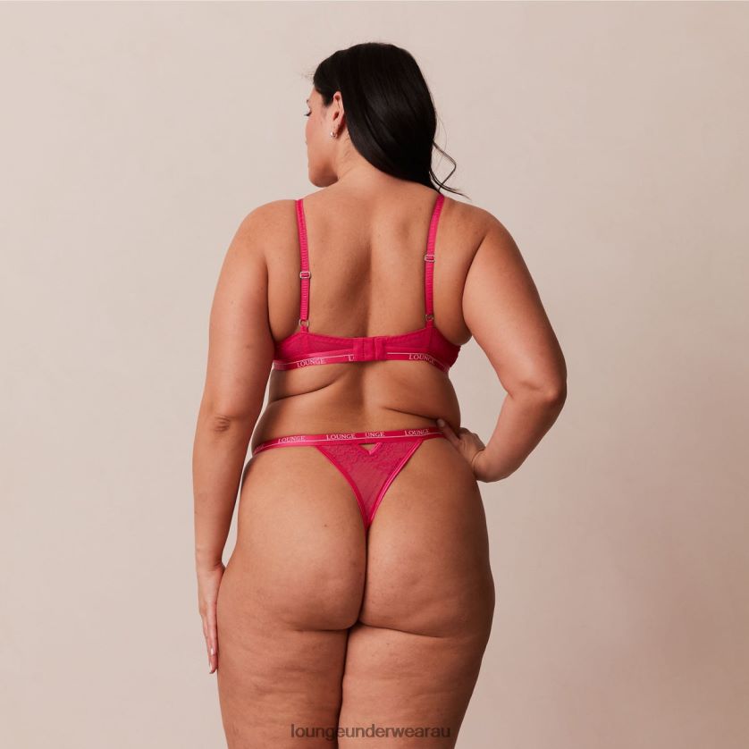 Royal Balcony Bra & Thong Set Underwear Lounge Women Hot Pink 240R4856