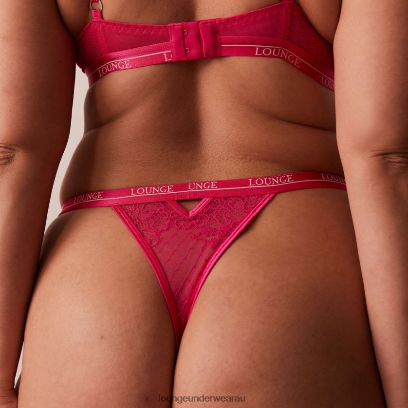 Royal Balcony Bra & Thong Set Underwear Lounge Women Hot Pink 240R4856