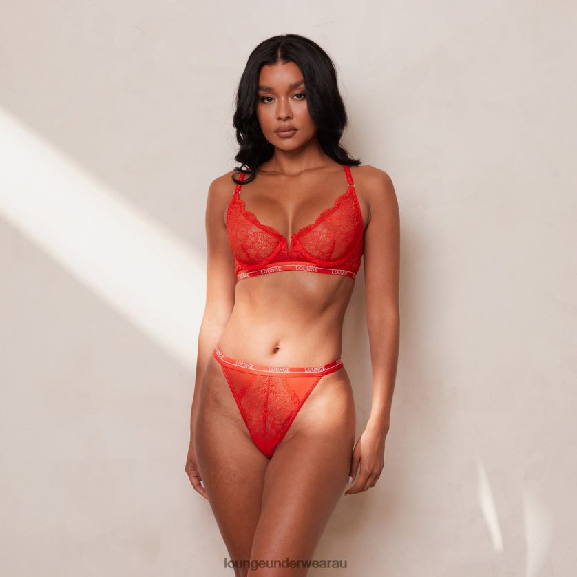 Royal Balcony Bra & Thong Set Underwear Lounge Women Red 240R4850