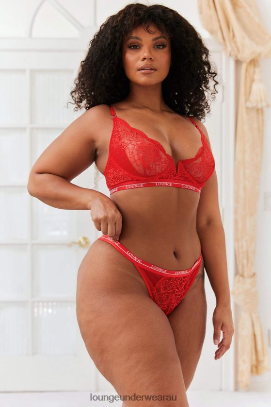 Royal Balcony Bra & Thong Set Underwear Lounge Women Red 240R4865
