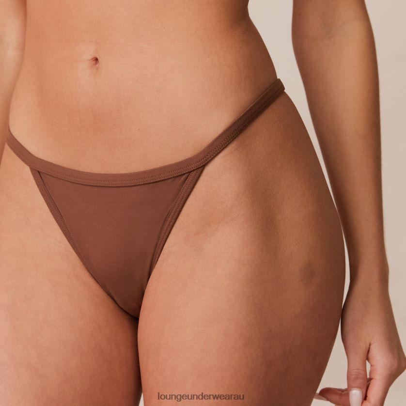 Sculpt Push-Up T-shirt Bra & G-string/Briefs Set Underwear Lounge Women Chestnut 240R4896