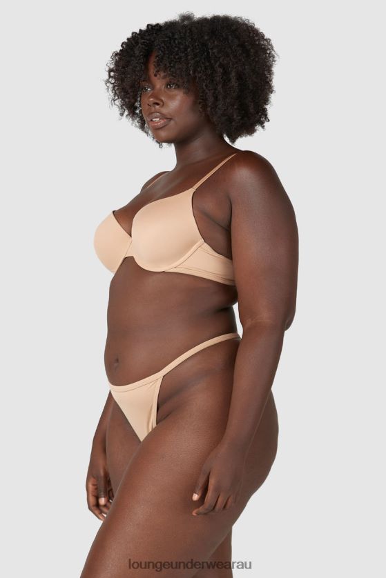 Sculpt Push-Up T-shirt Bra & Thong/Briefs Set Underwear Lounge Women Honey 240R4879