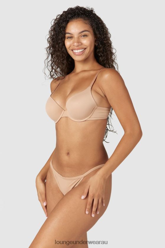 Sculpt Push-Up T-shirt Bra & Thong/Briefs Set Underwear Lounge Women Honey 240R4879