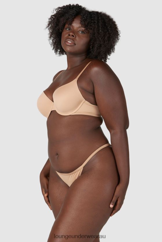 Sculpt Push-Up T-shirt Bra & Thong/Briefs Set Underwear Lounge Women Honey 240R4879