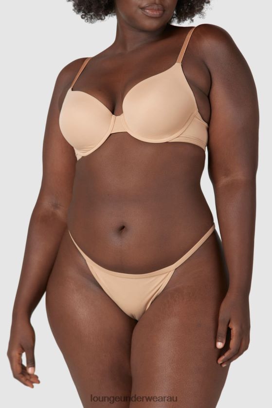 Sculpt Push-Up T-shirt Bra & Thong/Briefs Set Underwear Lounge Women Honey 240R4879