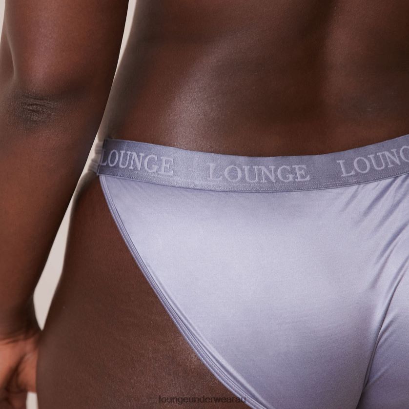 Sleek Mindful Bra & Thong/Briefs Set Underwear Lounge Women Smoked Blue 240R4838