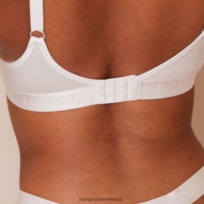 Sleek Mindful Bra & Thong/Briefs Set Underwear Lounge Women White 240R48105