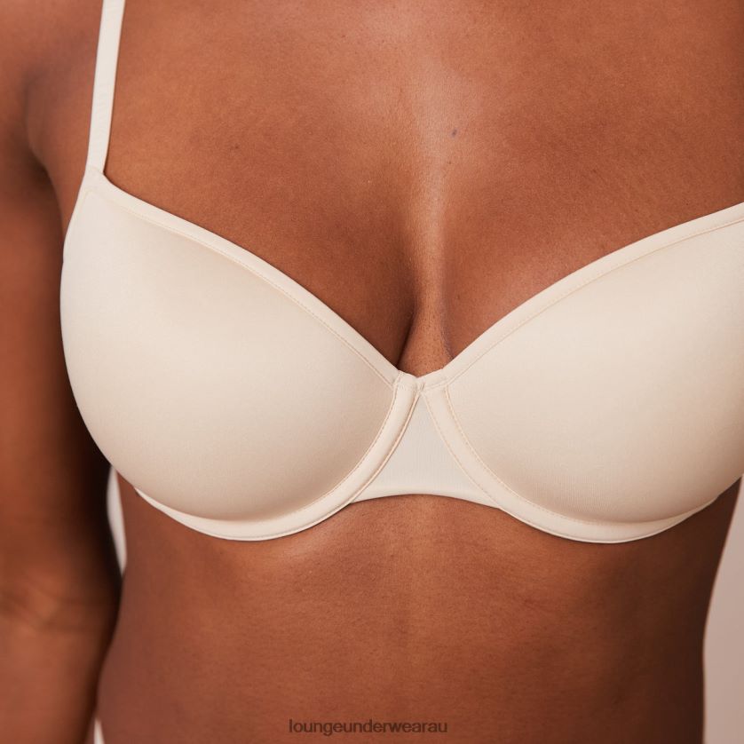 Your Everyday T-shirt Bra & Thong/Briefs Set Underwear Lounge Women Latte 240R48130