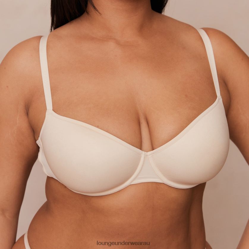 Your Everyday T-shirt Bra & Thong/Briefs Set Underwear Lounge Women Latte 240R48130