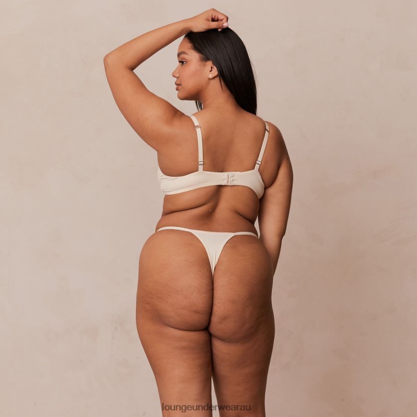 Your Everyday T-shirt Bra & Thong/Briefs Set Underwear Lounge Women Latte 240R48130