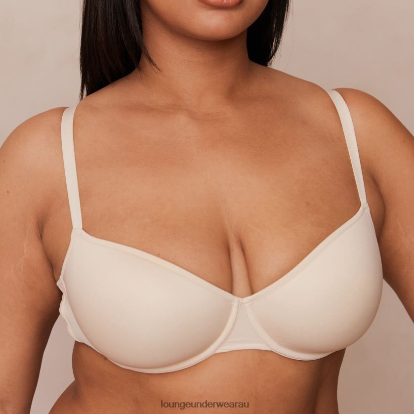 Your Everyday T-shirt Bra & Thong/Briefs Set Underwear Lounge Women Latte 240R48130