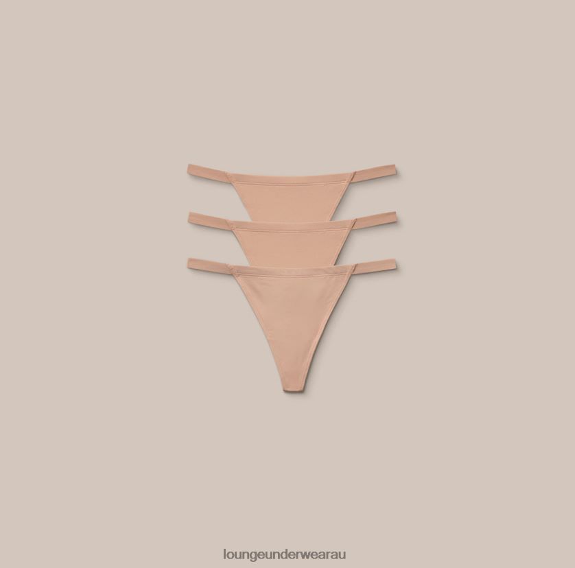 Basic G-strings (3 Pack) Underwear Lounge Women Honey 240R48540